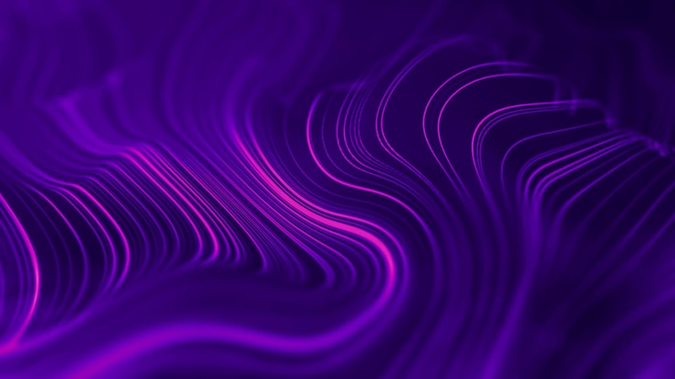 Foto welle abstrakte lila wellenanimation nahtlose schleife 4k lila technologiehintergrund