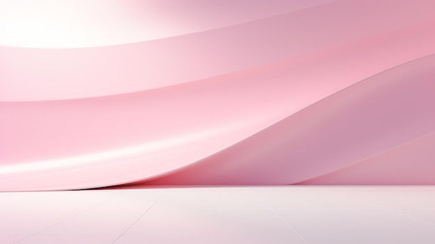 Wellen-Hintergrund rosa Wand und ein weißer Boden Für Kunst Textur Präsentation Design oder Web-Design und wir