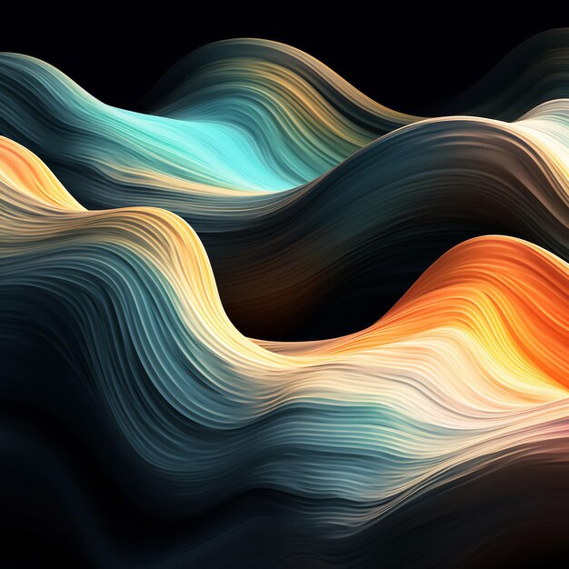 Wellenabstraktes Bild buntes abstraktes Bild mit weißem Hintergrund