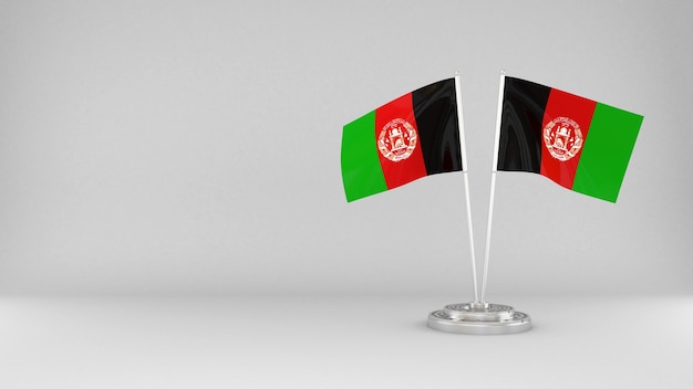 Wellenflagge von Afghanistan 3d rendern Hintergrund