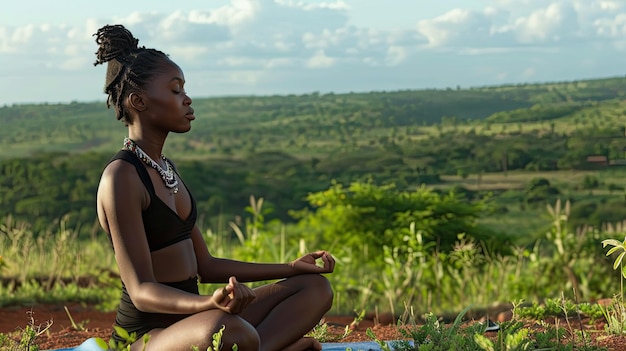 Wellness-Yoga afrikanisch