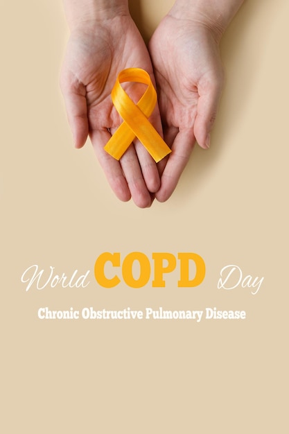 Foto welt-copd-tag medizinische kampagne gegen chronisch obstruktive lungenerkrankung im november