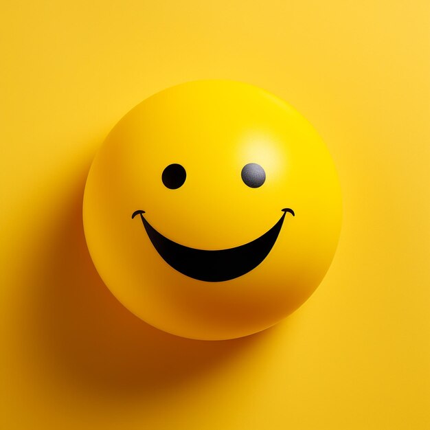 Welt-Emoji-Tag Ein gelber Hintergrund mit einem lächelnden Gesicht und ein gelber Hintergrund mit einem Smiley