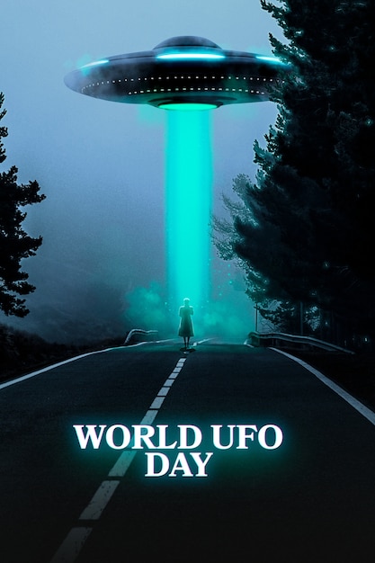 Foto welt-ufo-tags-collage-design