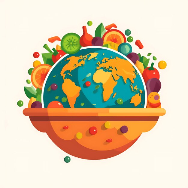 Welt-Vegan-Tag Hintergrund zum Welternährungstag-Konzept Welt-Vegan-Tag oder Konzept für gesunde Ernährung