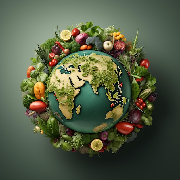 Welt-Vegan-Tag Konzept des Welt-Vegetariens-Tags Hintergrund Welt-Vegetar-Tag Vegan-Tags-Konzept