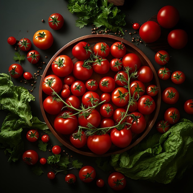 Welt-Vegan-Tag Welt-Food-Tag mit Tomaten-Konzept Essen Sie Gemüse für ein gesundes Leben