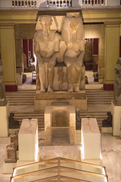 Weltberühmte antike Exponate im Ägyptischen Museum in Kairo, Ägypten