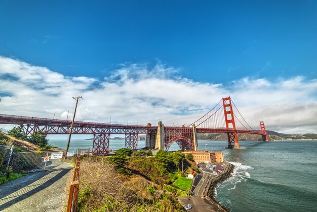 Foto weltberühmte golden gate-brücke in san francisco, kalifornien