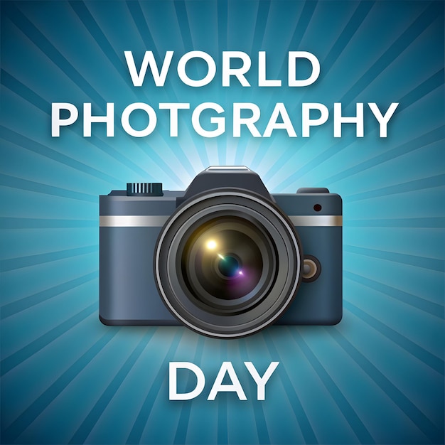 Weltfotografie-Tag Social-Media-Post-Vorlage-Design für den Weltfotografietag