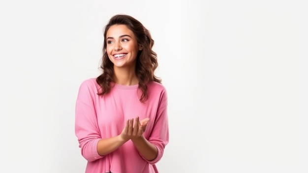 Weltfrau mit weißem Hintergrund