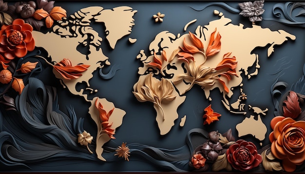 Weltkarten-Abstrakt-Hintergrund