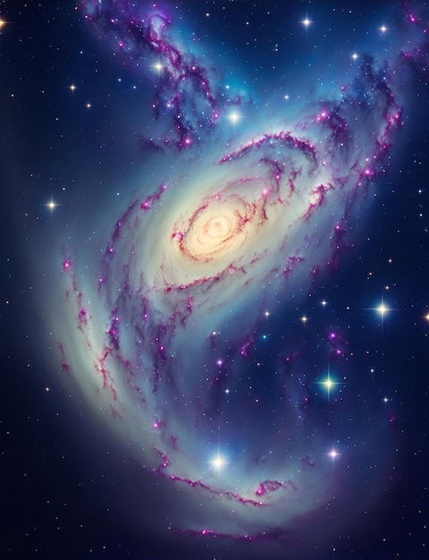 Weltraum Galaxie Wolke Nebel Universum Wissenschaft Astronomie Supernova Hintergrund Wallpaperai generativ