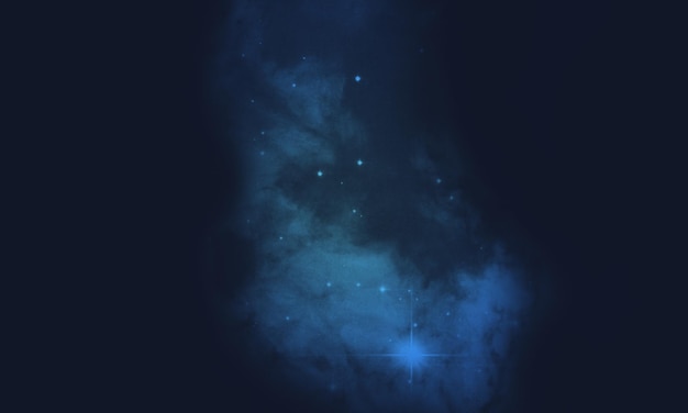 Weltraumhintergrund mit realistischem Nebel und Galaxie