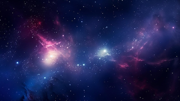 Weltraumhintergrund mit Sternen und Nebel abstrakter Universumshintergrund Generative KI