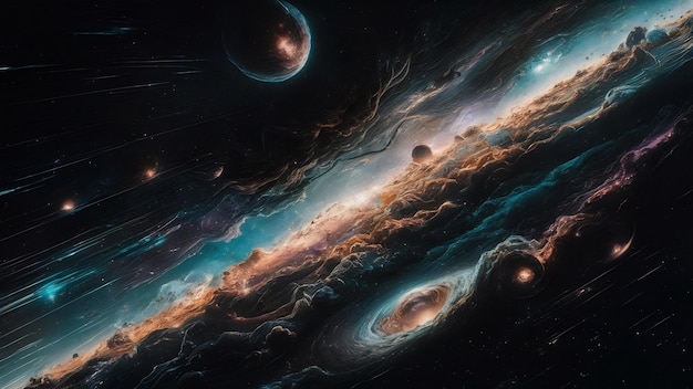 Weltraumkunst unglaublich wunderschön Science-Fiction Tapete endloses Universum