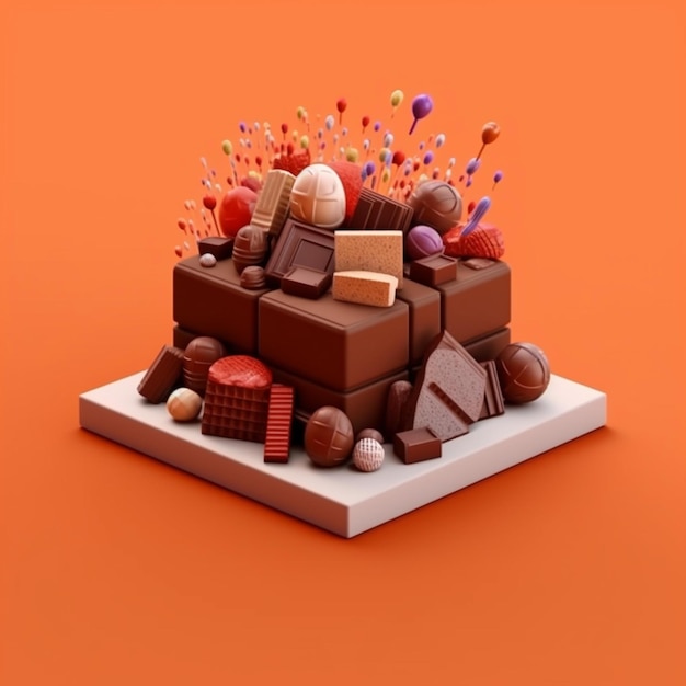 Foto weltschokoladentag illustration köstliche schokolade realistische schokolade