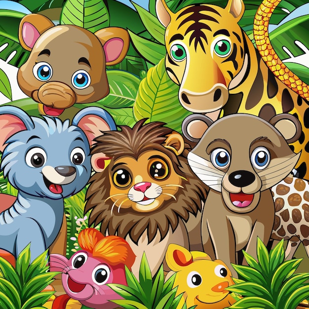 Welttag der Wildtiere-Illustration mit Tieren