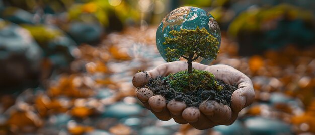 Weltumwelttag Bekämpfung von Wüstenbildung und Dürre Thema Klimawandel und globale Erwärmung Thema Rettung des Planeten Schutz der Natur Schwach und trocken Baum in der Hand