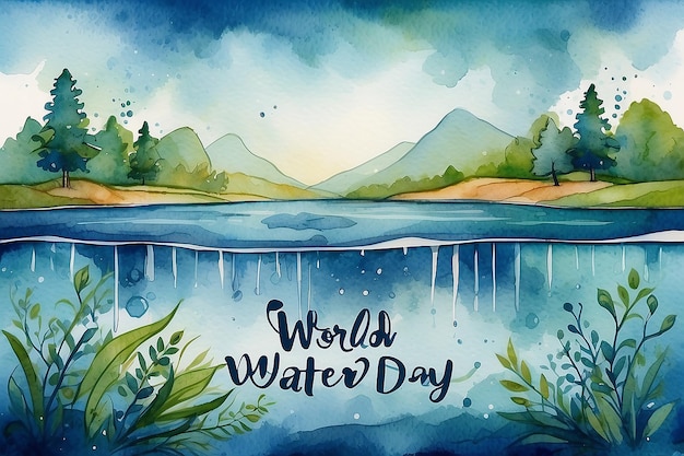 Weltwassertag am 22. März Vektorillustration blauer Hintergrund