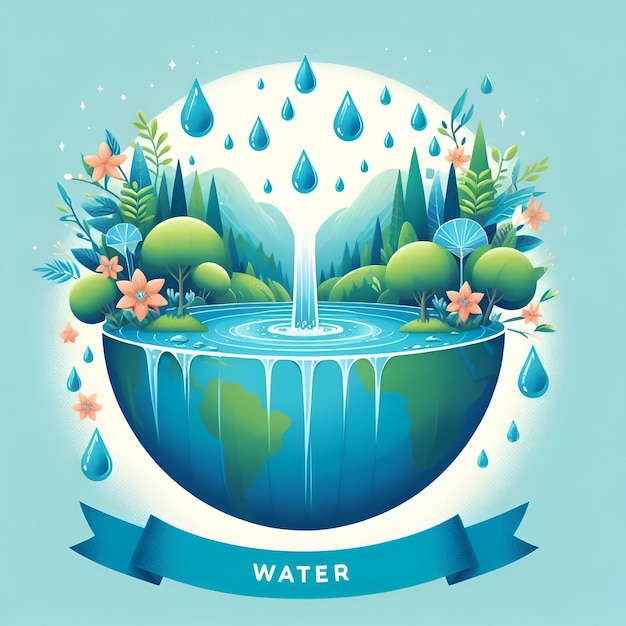 Weltwassertag mit der Natur AI Generated