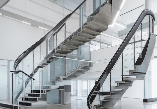 Wendeltreppe im Inneren eines Gebäudes Moderne Wendeltrappe Luxuriöse Innentreppe Heimtreppe