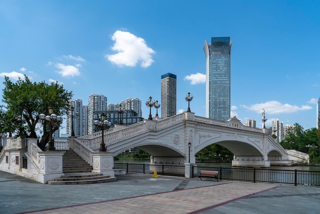 Wenzhou-Stadt-Landschaftsstraßenansicht