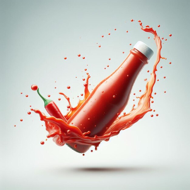 Werbefotografie mit Chili-Sauce-Flasche