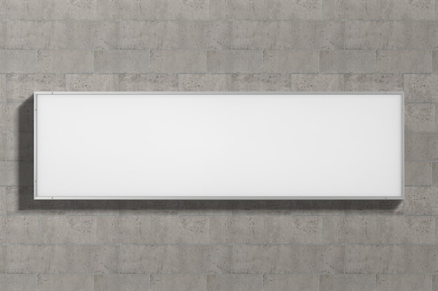 Werbetafel-Mockup an einer Wand mit Betonhintergrund