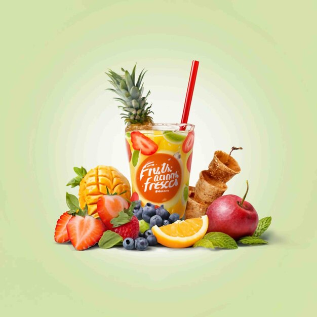 Werbung für Fruchtsaft