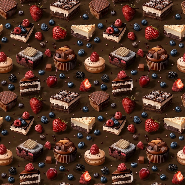 Werbung für Schokolade und Kuchen aus Süßwaren