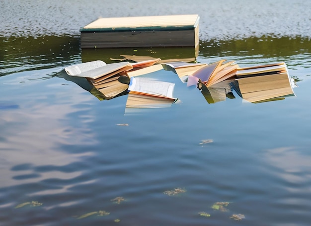 Foto werfende bücher, fliegende bücher, isoliert auf weißem hintergrund mit beschneidungspfad