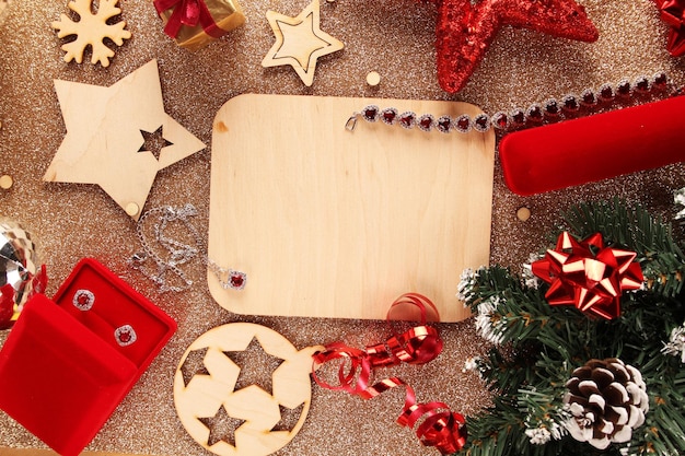 Wertvolle Geschenke für das neue Jahr Flatlay