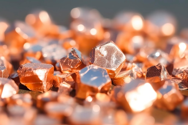 Wertvolle Mineralien in Form von kubischen Gold- und Silberkristallen wie Natrium Ai erzeugt