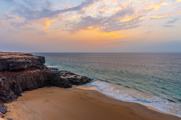 West Coast Photo Point in der Stadt El Cotillo im Norden der Insel Fuerteventura, Kanarische Inseln. Spanien