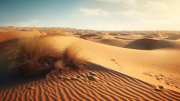 Westliche Goldsandwüste sahara Ai generiertes Bild