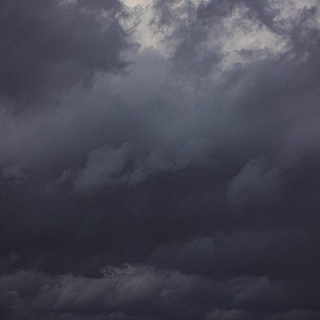 Wetterbewolkerter Himmel, feste graue Wolken, schaffen eine dramatische atmosphärische Kulisse für Social Media Post Siz