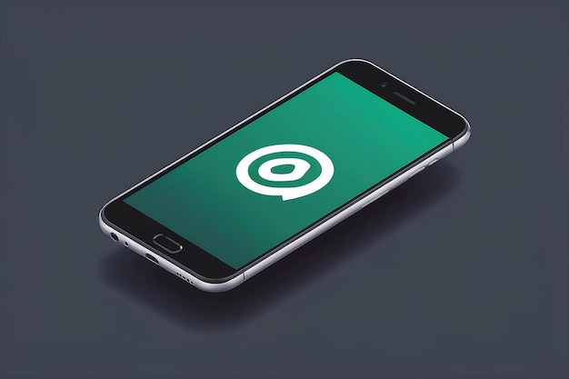 Whatsapp-Logo Telefon isometrischer Vektor