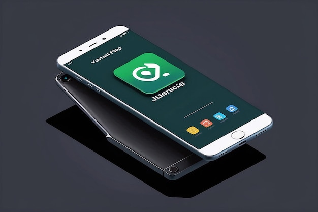 Whatsapp-Logo Telefon isometrischer Vektor