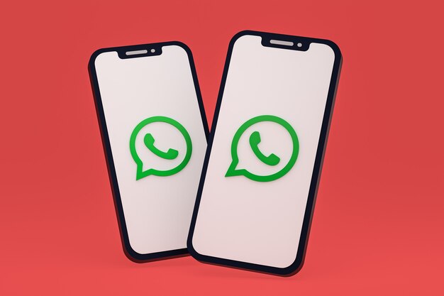 WhatsApp-Symbol auf dem Bildschirm Smartphone oder Handy 3D-Rendering