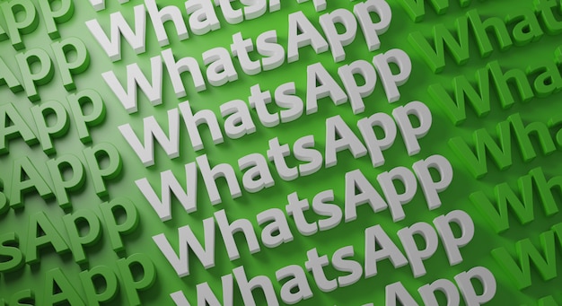 Whatsapp várias tipografia na parede verde