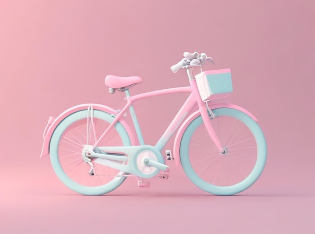 Whimsical Ride CartoonStyle Bicicleta com torneira isolada