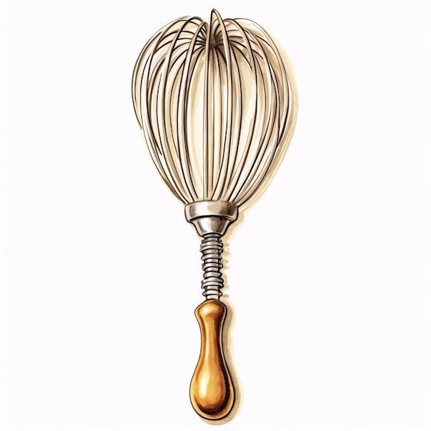 Whisk Realismo estilo de arte fundo branco alta qualificação