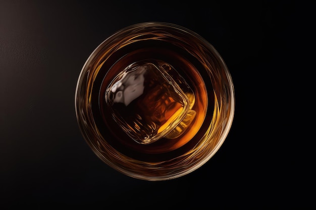 Whiskey, Bourbon oder Cognac. Hartes, starkes alkoholisches Getränk