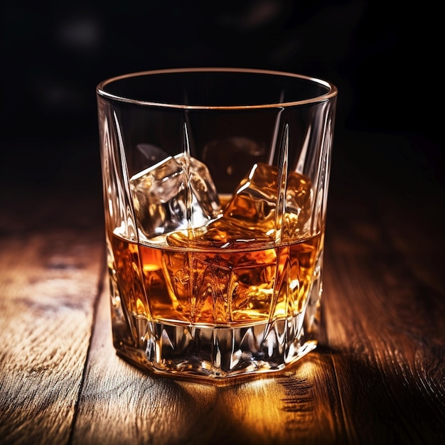 Whisky-Glas mit Eis