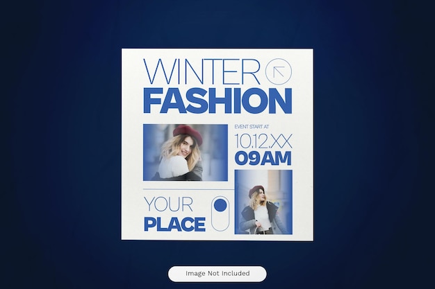 White Blue Utilitarian Wintermode Verkaufspost in den sozialen Medien
