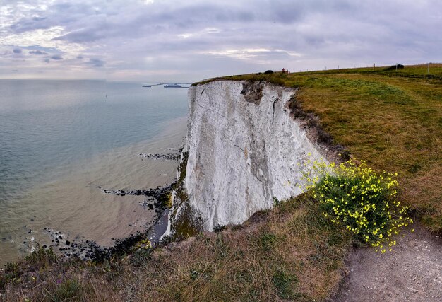 White Cliffs of Dover Landscape View 2021 em Inglaterra Reino Unido