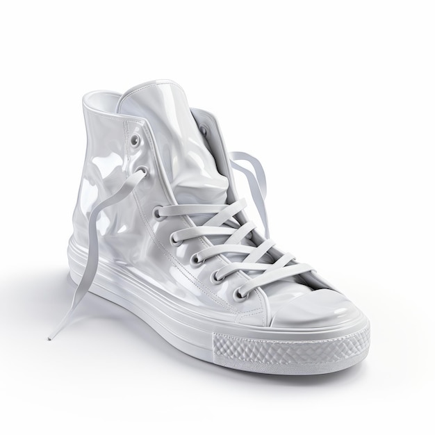 White Converse Top Modelo 3D y imágenes de Psd Estilo Melvin Sokolsky