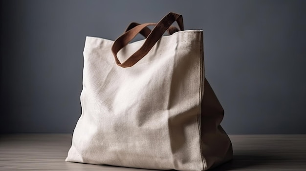 White_eco_bag_mockup_Blank_Shopping_sack com tecnologia de IA generativa