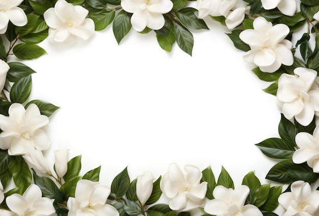 White Flower Frame